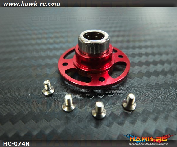 Hawk Creation 450 Series Main Gear Oneway Bearing Hub (Red, Light Weight)